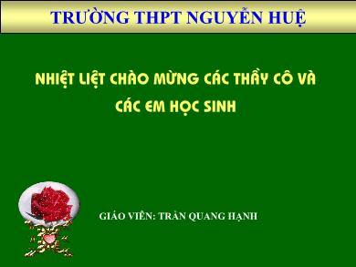 Bài giảng Đại số lớp 10 - Chương 4, Bài 4: Phương trình bậc nhất hai ẩn - Trường THPT Nguyễn Huệ