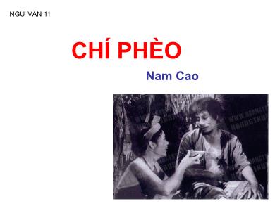 Bài giảng Ngữ văn lớp 11 - Tuần 13: Đọc văn: Chí phèo (Nam Cao) - Phạm Thị Thúy Nhài