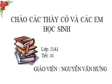 Bài giảng Đại số lớp 11 - Tiết 41, Bài 4: Cấp số cộng - Nguyễn Văn Hưng