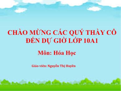 Bài giảng Hóa học lớp 10 - Tiết 51, Bài 30: Lưu huỳnh - Nguyễn Thị Huyền