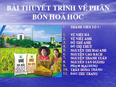 Bài giảng Hóa học lớp 11 - Bài 12: Phân bón hóa học - Vũ Việt Hà