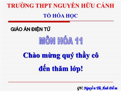 Bài giảng Hóa học lớp 11 - Bài 29: Anken - Nguyễn Thị Ánh Diễm