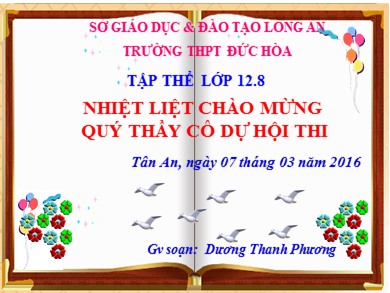 Bài giảng Hóa học lớp 12 - Tiết 55, Bài 32: Hợp chất của sắt - Năm học 2015-2016 - Dương Thanh Phương