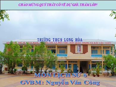 Bài giảng Lịch sử lớp 6 - Tiết 6, Bài 6: Văn hóa cổ đại - Nguyễn Văn Công