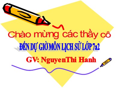 Bài giảng Lịch sử lớp 7 - Bài 25: Phong trào Tây Sơn (Tiếp theo) - Nguyễn Thị Hạnh