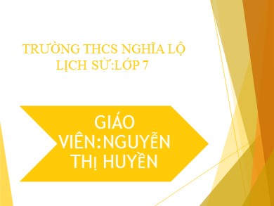 Bài giảng Lịch sử lớp 7 - Tiết 41, Bài 20: Nước Đại Việt thời Lê sơ (1428-1527) - Nguyễn Thị Huyền