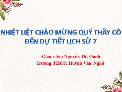 Bài giảng Lịch sử lớp 8 - Bài 29: Chính sách khai thác thuộc địa của thực dân Pháp và những chuyển biển về kinh tế, xã hội ở Việt Nam (Tiết 1) - Nguyễn Thị Oanh