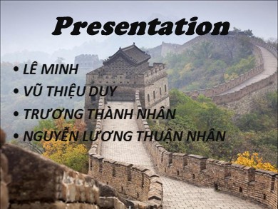 Bài giảng Lịch sử lớp 10 - Bài 5: Trung Quốc thời phong kiến - Vũ Thiệu Duy