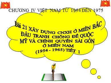 Bài giảng Lịch sử lớp 12 - Bài 21: Xây dựng CNXH ở miền Bắc đấu tranh chống đế quốc Mỹ và chính quyền Sài Gòn ở miền Nam (1954 - 1965) (Tiết 1)
