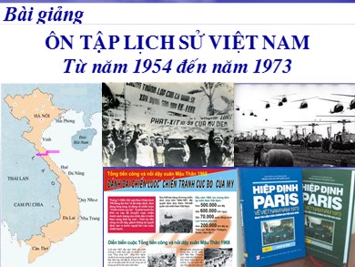 Bài giảng Lịch sử lớp 12 - Chủ đề: Ôn tập lịch sử Việt Nam từ năm 1954 đến 1973