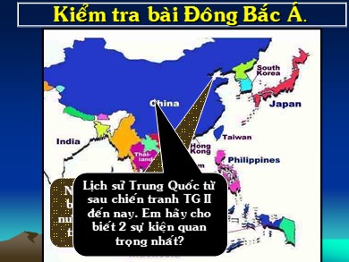 Bài giảng môn Lịch sử 12 - Bài 4: Các nước Đông Nam Á và Ấn Độ