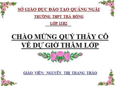 Bài giảng Sinh học lớp 11 - Bài 23: Hướng động - Nguyễn Thị Trang Thảo