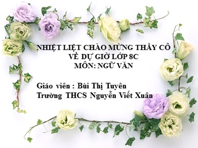 Bài giảng Ngữ văn 8 - Bài dạy 24: Nước Đại Việt ta