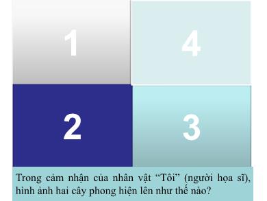 Bài giảng Ngữ văn 8 - Bài số 9: Hai cây phong