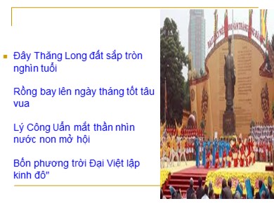 Bài giảng Ngữ văn 8 - Chiếu dời đô - Lí Công Uẩn