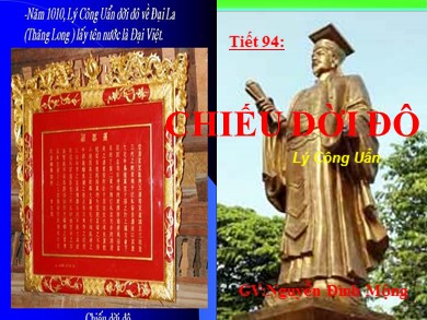 Bài giảng Ngữ văn 8 - Chiếu dời đô - Nguyễn Đình Mộng