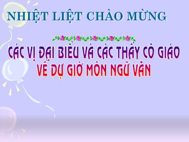 Bài giảng Ngữ văn 8 - Hai chữ nước nhà