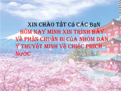 Bài giảng Ngữ văn 8 - Luyện nói Thuyết minh về một thứ đồ dùng