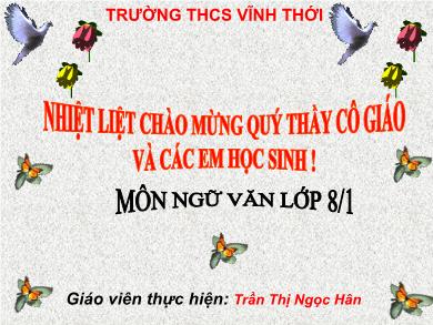 Bài giảng Ngữ văn 8 - Tiếng Việt - Tiết 24: Tình thái từ