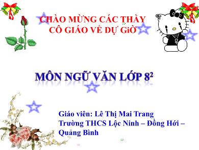 Bài giảng Ngữ văn 8 - Tiết 36: Hai cây phong