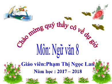 Bài giảng Ngữ văn 8 - Tiết 39 - Bài 10: Nói giảm nói tránh