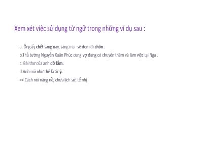 Bài giảng Ngữ văn 8 - Tiết 41: Nói giảm nói tránh