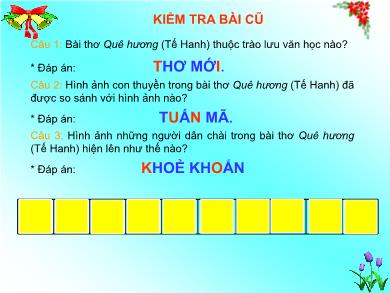 Bài giảng Ngữ văn 8 - Tiết 82: Văn bản: Khi con tu hú