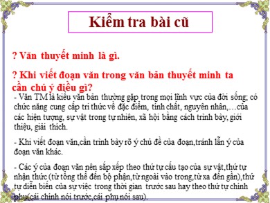 Bài giảng Ngữ văn 8 - Tiết 83: Thuyết minh về một phương pháp (cách làm)