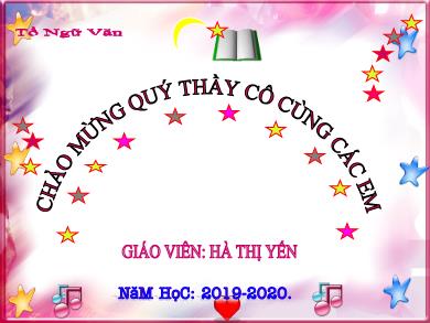 Bài giảng Ngữ văn 8 - Tiết học 40: Tiếng Việt: Nói giảm nói tránh