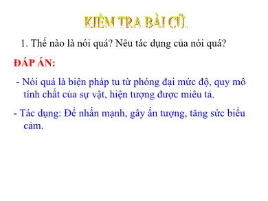 Bài giảng Ngữ văn 8 - Tiết thứ 38: Nói giảm nói tránh