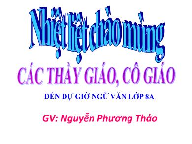 Bài giảng Ngữ văn lớp 8 - Tình thái từ