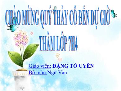 Bài giảng Ngữ văn 7 - Tiếng Việt - Bài: Điệp ngữ