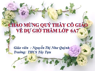 Bài giảng Sinh học 6 - Tiết 33 - Bài 29: Các loại hoa