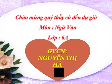 Bài giảng môn Ngữ văn 6 - Tiếng Việt: Cụm danh từ