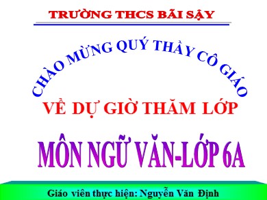 Bài giảng môn Ngữ văn 6 - Tiết học 63: Tính từ và cụm tính từ