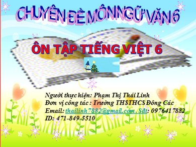 Bài giảng Ngữ văn 6 - Bài: Ôn tập Tiếng Việt