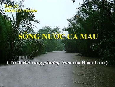 Bài giảng Ngữ văn 6 - Sông nước Cà Mau