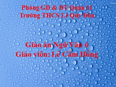 Bài giảng Ngữ văn 6 - Tiết 98: Trả bài tập làm văn (bài viết số 5)