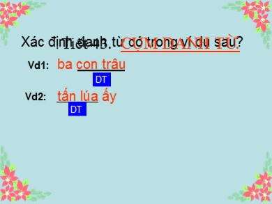 Bài giảng Ngữ văn lớp 6 - Bài 11: Cụm danh từ