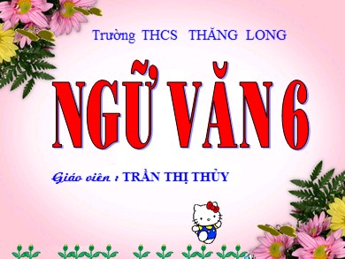 Bài giảng Ngữ văn lớp 6 - Sông nước Cà Mau