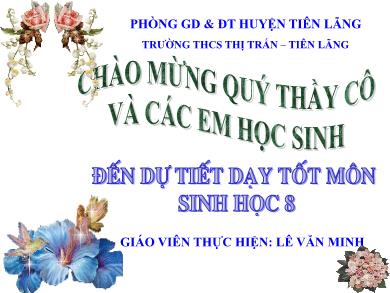 Bài giảng Sinh học 8 - Bài 55 - Tiết 58: Giới thiệu chung hệ nội tiết