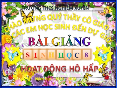 Bài giảng Sinh học 8 - Bài dạy 21: Hoạt động hô hấp