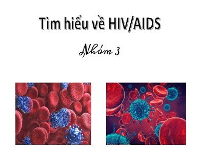 Bài giảng Sinh học 8 - Đại dịch AIDS, thảm họa của loài người
