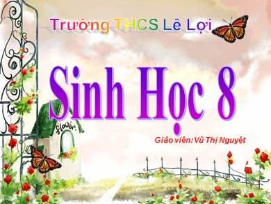 Bài giảng Sinh học lớp 8 - Bài học 11: Tiến hóa của hệ vận động vệ sinh hệ vận động