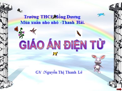 Bài giảng Ngữ văn 9 - Bài: Mùa xuân nho nhỏ