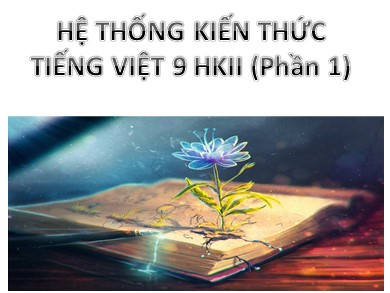 Hệ thống kiến thức Tiếng Việt 9 - Học kì II (phần 1)