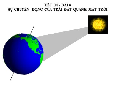 Bài giảng Địa lí 6 - Tiết 10 - Bài 8: Sự chuyển động của trái đất quanh mặt trời