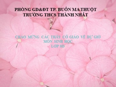 Bài giảng Sinh học 9 - Tiết 16 - Bài 15: ADN (axit đêôxiribônuclêic)