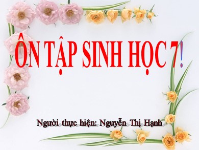 Ôn tập Sinh học 7