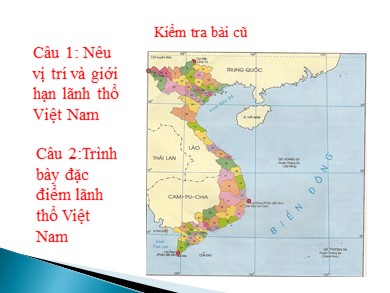 Bài giảng Địa lí 8 - Bài số 24: Vùng biển Việt Nam